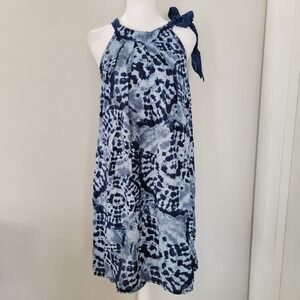 Bellambra‎ ITALY Linen Shift Sundress SMALL Boho  Beachy Coastal Tie Dye Women